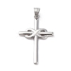 304 Stainless Steel Pendants STAS-L286-06P-1