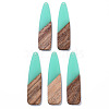 Resin & Walnut Wood Big Pendants LS-RESI-ZX016-01B-1
