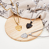 3Pcs 3 Colors Stainless Steel Pendant Necklaces Set NJEW-FI0001-55-5