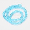 Faceted Bicone Transparent Glass Bead Strands GLAA-J082-A09-2