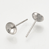 Tarnish Resistant 304 Stainless Steel Stud Earring Findings STAS-T019-6-2