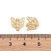 Brass Micro Pave Clear Cubic Zirconia Hook Clasps KK-H513-11G-3