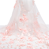 3D Flower Polyester with Resin Bead Fabric AJEW-MA0001-48A-1