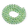 Electroplate Transparent Glass Beads Strands GLAA-T032-T6mm-AB17-2