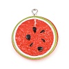 Opaque Resin Imitation Fruit Pendants LS-RE-CBA3138-01A-P-1