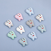 SUPERFINDINGS 14Pcs 7 Colors Tooth Food Grade Eco-Friendly Silicone Focal Beadsg SIL-FH0001-06-4