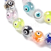 Transparent Evil Eye Glass Beads Strands LAMP-K037-06A-3