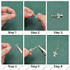 36Pcs 9 Style Brass Ice Pick Pinch Bails KK-SC0002-57-4