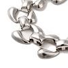 Non-Tarnish 304 Stainless Steel Teardrop Link Chain Bracelets BJEW-Q776-05P-2