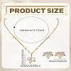Maple Leaf Brass Clear Cubic Zirconia
Necklace & Stud Earring Sets SJEW-LP0001-49-2