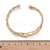 Brass Twisted Cuff Bangles BJEW-F482-02G-5