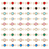 HOBBIESAY 54Pcs 9 Colors Brass Rhinestone Connector Charms RB-HY0003-47-1