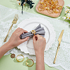 60Pcs Christmas Theme Alloy Leaf Napkin Rings AJEW-PB0001-03G-3
