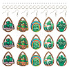 Saint Patrick's Day DIY Wood Teardrop Earring Making Kit DIY-TA0009-12-2