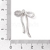 Rack Plating Brass Micro Pave Clear Cubic Zirconia Pendants KK-H463-12P-3