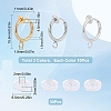 30Pcs 3 Colors Brass Clip-on Earring Findings KK-SC0003-26-2