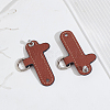 ANATTASOUL 1 Pair Imitation Leather Undamaged Bag Alloy D Ring Connector FIND-AN0001-14-7