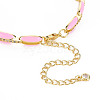 Brass Micro Pave Cubic Zirconia Link Chain Bracelet for Women BJEW-T020-05G-07-3