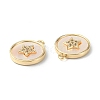 Brass Micro Pave Cubic Zirconia Charms KK-B072-02G-3