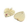 Brass Micro Pave Cubic Zirconia Pendants KK-Q006-24G-2