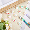 CHGCRAFT 40Pcs 4 Colors Football Silicone Knitting Needle Stopper AJEW-CA0004-19-4