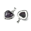 Natural Amethyst Pendants G-C114-03P-24-2