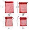 30Pcs 4 Styles Rectangle Organza Bags Jewellery Storage Pouches Wedding Favour Party Mesh Drawstring Gift OP-FS0001-01A-7