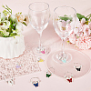 Brass Wine Glass Charms AJEW-SC0002-47-4
