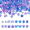 160Pcs 8 Style Transparent Spray Painted Glass Beads GLAA-BY0001-01-2