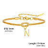 304 Stainless Steel Initial Charm Bracelets FS-WGD8E41-34-1