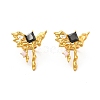 Rack Plating Brass Micro Pave Cubic Zirconia Cuff Earrings EJEW-P221-05G-1