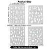 4Pcs 4 Styles Flower Pattern Self Adhesive PET Nail Art Stickers Decals MRMJ-SP0001-22-2