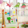 DIY Dinosaur Wood Wind Chime Making Kit DIY-WH0600-001-6