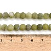Frosted Natural Chinese Jade Southern Jade Beads Strands G-M248-6mm-06-5