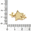 Rack Plating Brass Micro Pave Cubic Zirconia Star Connector Charms KK-K385-101G-03-3