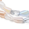 Electroplated Glass Beads Strands EGLA-P067-03A-01-3
