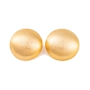 Half Round Drawbench Brass Stud Earrings for Women EJEW-G391-16G-3