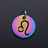 Rainbow Color Ion Plating(IP) 201 Stainless Steel Charms STAS-Q201-JN166-5-1