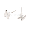 Brass Hollow Out Initial Letter Stud Earrings for Women EJEW-A044-01P-N-2