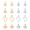 DICOSMETIC 16Pcs 8 Style 304 Stainless Steel Pendants STAS-DC0013-08-1