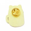 Cat with Word Enamel Pin JEWB-B005-03G-03-2