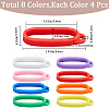 Gorgecraft 32Pcs 8 Colors Silicone Pendant FIND-GF0005-87A-2