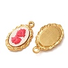 304 Stainless Steel & Cloth Embroidered Pendants FB-CBAFBAF-10G-01-2