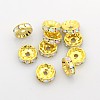 Brass Rhinestone Spacer Beads RB-A014-Z10mm-28G-1