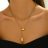 Stainless Steel Double-Layer Y-Shaped Necklaces for Women's Party Music Festival OH0726-3