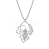 Alloy Enamel Luminous Halloween Spider Pendant Box Chain Necklaces for Women Men PW-WGC2D8E-02-1