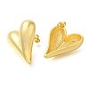 Rack Plating Heart Brass Stud Earrings EJEW-I310-13G-1