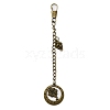 Tibetan Style Alloy Keychains KEYC-WH0025-027-1