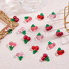 56Pcs 4 Colors Transparent Resin Pendants RESI-FH0001-64-4