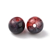 Two Tone Transparent Crackle Glass Beads GLAA-WH0038-15E-2
